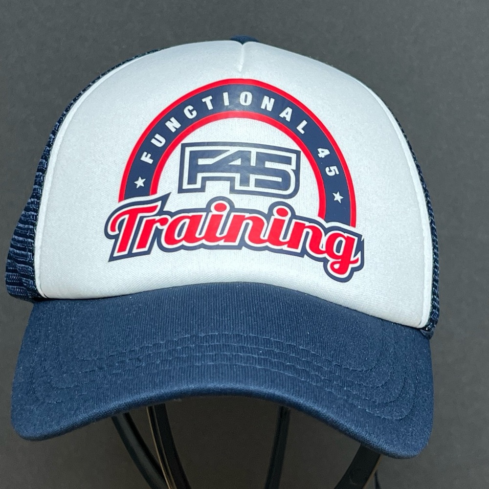 F45 Functional 45 Training Hat Trucker Mesh Snapback Hat New With Tags One Size